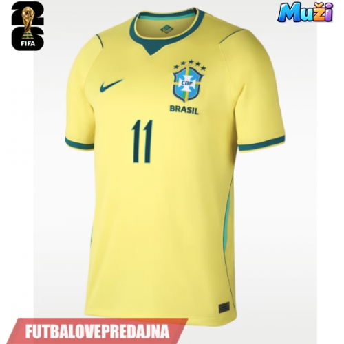 Lacne Muži Futbalové dres Brazília Raphinha Belloli #11 MS 2026 Krátky Rukáv - Domáci